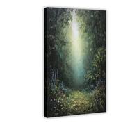 HPIOJQGOO Poster sur toile de sentier de la nature mystique - Décoration pour chambre à coucher, bureau, chambre - Cadeau - 40 x 60 cm