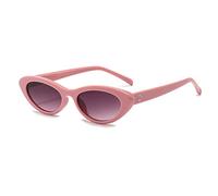 HPIRME Cat Eye Retro lunettes de soleil femmes petites lunettes femmes/hommes ovales roses lunettes femmes, PinkDouobleGray7, taille unique