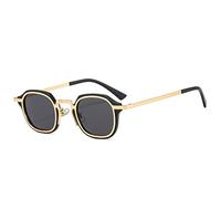 HPIRME Femmes Rétro Punk UV400 Shades Lunettes de Soleil Petites Lunettes de Soleil Carrées Homme Femme Vintage Conduite Lunettes, 1, Taille Unique