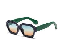 HPIRME Lunettes de conduite à monture tendance style punk (bleu tricolore)