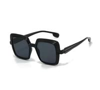 HPIRME Lunettes de soleil à double monture transparente pour femme (noir)