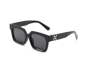 HPIRME Lunettes de soleil à grande monture pour femmes carrées trop lunettes dames lunettes miroir pare-soleil extérieur pour hommes, NOIR, taille unique
