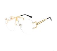 Lunettes de Soleil à Monture en métal Femmes Vintage Lunettes Transparentes Femme Conduite Lunettes de Soleil, 7, Taille Unique