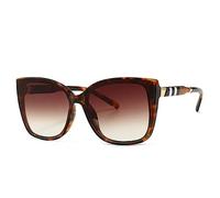 HPIRME Lunettes de soleil carrées Femmes Cat Eye Stripe Ultralight Vintage Frames Hommes Femmes Lunettes, imbriquée rouge, taille unique