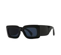 HPIRME Lunettes de soleil carrées hommes femmes lunettes de soleil motif serpent voyage vintage rétro nuances femme UV400, noir, taille unique