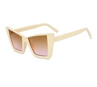 HPIRME Lunettes de soleil carrées rétro œil de chat femmes lunettes de soleil dames lunettes noires lunettes de pilote miroir Uv400, 3, taille unique