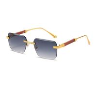 HPIRME lunettes de soleil carrées sans cadre femmes hommes lunettes de conduite nuances rétro uv400,2, taille unique