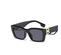 HPIRME Lunettes de Soleil carrées surdimensionnées pour Femmes Lettre rétro Sports de Plein air Nuances UV400 Hommes Lunettes de Soleil léopard, Noir, Taille Unique