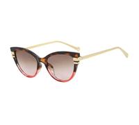 HPIRME Lunettes de soleil de luxe œil de chat dégradé pour femmes, monture assortie à celle pour hommes, protection UV400 (marron, rouge, rose)
