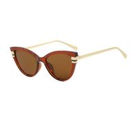 HPIRME Lunettes de soleil de luxe œil de chat dégradé pour femmes, monture assortie à celle pour hommes, protection UV400 (marron)