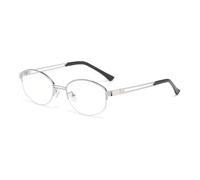 HPIRME Lunettes de soleil demi-monture irrégulières pour femmes et hommes, style vintage, luxe, punk, UV400 (argent)