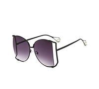 HPIRME Lunettes de soleil demi-rondes pour femmes, lunettes de soleil dégradées à grand cadre, lunettes pour femmes, 3, taille unique