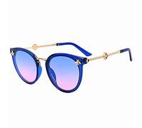 HPIRME Lunettes de soleil femme œil de chat Vintage lunettes de soleil femme ombre carrée lunettes UV400, bleu, taille unique