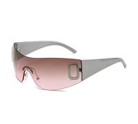 HPIRME Lunettes de soleil Femme Lunettes de soleil Femme Shade Pink glasses Goggle,silver tea pink,taille unique