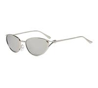 HPIRME Lunettes de soleil œil de chat en métal tendance UV400 (miroir argenté)
