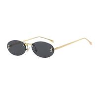 HPIRME Lunettes de soleil œil de chat femme shopping en plein air nuances lunettes de conduite sans monture lunettes rétro lettre ovale lunettes de soleil nuances, 1, taille unique