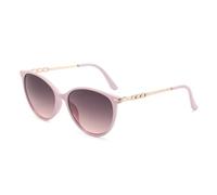 HPIRME Lunettes de soleil œil de chat pour femmes, verres dégradés avec protection UV400, branches en métal à maillons (ROSE)
