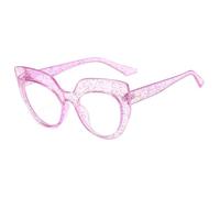 HPIRME Lunettes de soleil œil de chat surdimensionnées pour femmes, style vintage, verres dégradés, protection UV400 pour hommes (violet)