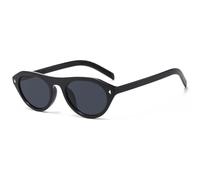 HPIRME Lunettes de soleil œil de chat tendance pour hommes et femmes, style vintage steampunk à rivets, protection UV400 (noir)