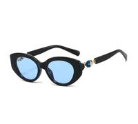 HPIRME Lunettes de soleil œil de chat vintage pour femmes et hommes, forme ovale (c1)
