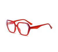 HPIRME Lunettes de soleil occultantes grande taille, monture femme, charnière à ressort, forme œil de chat (rouge)