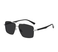 HPIRME Lunettes de soleil polarisées pour homme, monture rectangulaire anti-UV, protection UV400(3), idéales pour la conduite