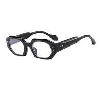 HPIRME Lunettes de soleil polygonales tendance, petites, UV400, vintage, rivets, pour femmes et hommes, style rétro (C1)