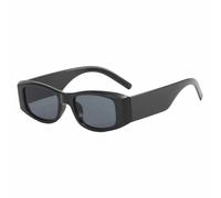 HPIRME Lunettes de soleil punk vintage à petite monture pour femmes et hommes, protection UV400 pour les sports de plein air (noir et gris)