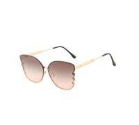 HPIRME Lunettes de soleil rectangulaires en forme de papillon pour femmes, petite monture (violet et rouge)