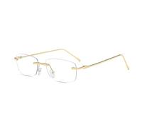 HPIRME Lunettes de soleil rectangulaires sans monture pour femmes, verres transparents, style océan, verres dégradés, verres UV400 (taille unique/4)