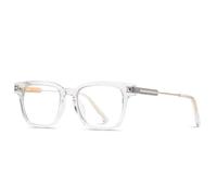 HPIRME Lunettes de soleil rétro à rivets, montures tendance, charnière à ressort (transparent)