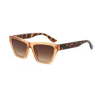 HPIRME Lunettes de soleil rétro œil de chat dégradées pour femmes, monture imprimée contrastée, protection UV400 pour hommes (orange)