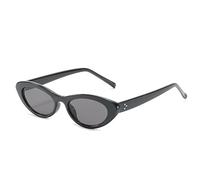 HPIRME Lunettes de soleil rétro œil de chat femmes petites lunettes femmes/hommes lunettes roses ovales femmes, BlackGray, taille unique