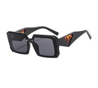 HPIRME Lunettes de soleil sans monture pour femmes, style vintage luxueux, protection UV400 (noires)