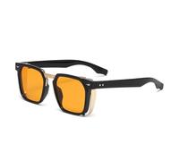 HPIRME Lunettes de soleil Steampunk vintage à rivets, verres UV400, style rétro (C4)