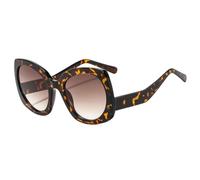 HPIRME Lunettes de soleil tendance pour femmes, monture large œil de chat dégradée, protection UV400 pour hommes (demi-teint).