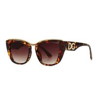 HPIRME Lunettes de soleil yeux de chat femmes lunettes de soleil hommes monture ovale nuances mâle protection UV400, marron, taille unique