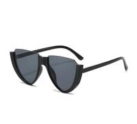 HPIRME Lunettes demi-monture tendance pour hommes et femmes, style rétro punk luxueux, protection UV400 pour la conduite en extérieur (noir et gris)