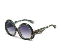 HPIRME Lunettes géométriques pour femmes, style hip-hop, triangle, pour l'extérieur (léopard vert)