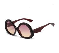 HPIRME Lunettes géométriques pour femmes, style hip-hop, triangle, tendance, pour l'extérieur (rouge thé)