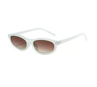 HPIRME Lunettes ovales à petite monture, couleur vive, tendance, pour hommes et femmes, verres teintés UV400 (thé vert dégradé)