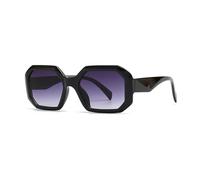 HPIRME Lunettes polygonales pour photographie de rue rétro (gris dégradé)