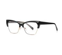 HPIRME Lunettes pour femmes, monture métallique, demi-monture, charnière à ressort (1)
