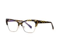 HPIRME Lunettes pour femmes, monture métallique, demi-monture, charnière à ressort (4)