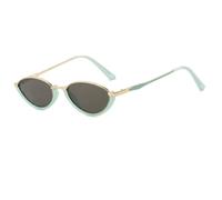 HPIRME Lunettes rétro demi-cerclées UV400 tendance pour sports de plein air (vert-gris)