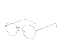 HPIRME Lunettes rondes en métal pour homme, monture vintage, petite monture, style rétro, verres UV400 (C09)