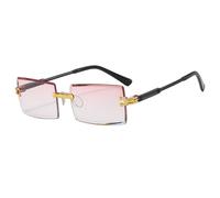 HPIRME Lunettes tendance sans monture, protection UV, pour hommes et femmes, rectangulaires, sans monture (taille unique/2)