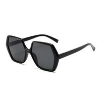 HPIRME Lunettes vintage surdimensionnées de luxe pour femmes et hommes, style rétro hip-hop (noir et gris)