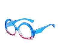 HPIRME Miroir plat à grand cadre pour femme Triangle (bleu)