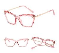HPIRME Monture de lunettes œil de chat pour femmes Montures de lunettes en cristal transparent Lunettes de vue à verres transparents, 4, taille unique